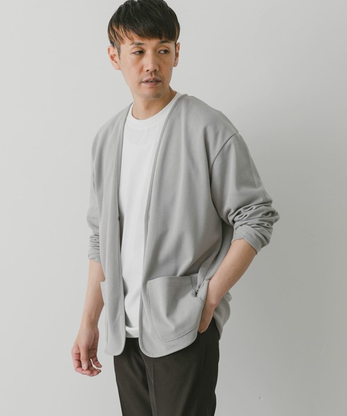 URBAN RESEARCH DOORS（アーバンリサーチドアーズ）の「『UR TECH ひやサラクール』ポンチカーディガン（カーディガン/ボレロ・メンズ・ネイビー/ダークグレー/ライトグレー/ライトブラウン/グレー/ブルー系その他・MEDIUM/LARGE）」の16枚目の写真