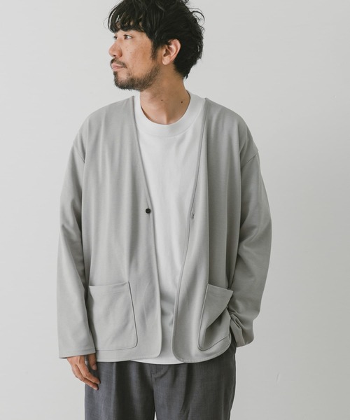 URBAN RESEARCH DOORS（アーバンリサーチドアーズ）の「『UR TECH ひやサラクール』ポンチカーディガン（カーディガン/ボレロ・メンズ・ネイビー/ダークグレー/ライトグレー/ライトブラウン/グレー/ブルー系その他・MEDIUM/LARGE）」の20枚目の写真