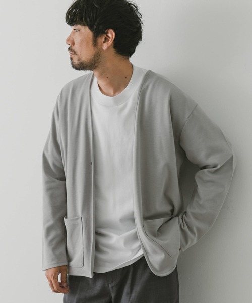 URBAN RESEARCH DOORS（アーバンリサーチドアーズ）の「『UR TECH ひやサラクール』ポンチカーディガン（カーディガン/ボレロ・メンズ・ネイビー/ダークグレー/ライトグレー/ライトブラウン/グレー/ブルー系その他・MEDIUM/LARGE）」の21枚目の写真
