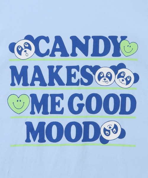 Candy Stripper（キャンディストリッパー）の「GOOD MOOD BIG Tシャツ（Tシャツ/カットソー・レディース・ライトブルー/ブラック/オフホワイト・2）」の4枚目の写真