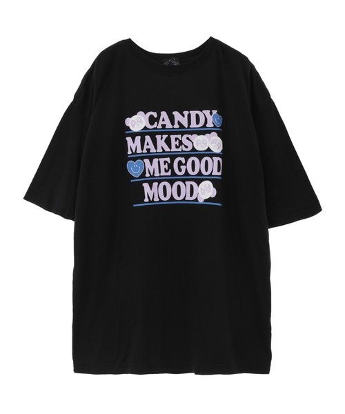 Candy Stripper（キャンディストリッパー）の「GOOD MOOD BIG Tシャツ（Tシャツ/カットソー・レディース・ライトブルー/ブラック/オフホワイト・2）」の14枚目の写真