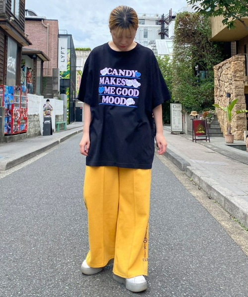 Candy Stripper（キャンディストリッパー）の「GOOD MOOD BIG Tシャツ（Tシャツ/カットソー・レディース・ライトブルー/ブラック/オフホワイト・2）」の18枚目の写真