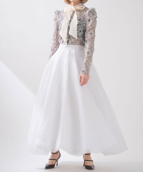 qumerry.(キュメリ)の「レースボリュームブラウス(シャツ/ブラウス・レディース・オフホワイト/サックスブルー/ライトイエロー・MEDIUM/SMALL)」の6枚目の写真