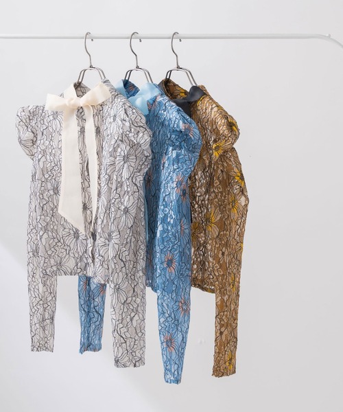 qumerry.(キュメリ)の「レースボリュームブラウス(シャツ/ブラウス・レディース・オフホワイト/サックスブルー/ライトイエロー・MEDIUM/SMALL)」の21枚目の写真