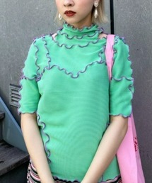 Candy Stripper | JOINED RIB トップス(その他トップス)