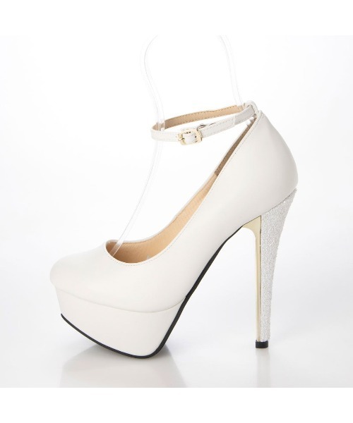 Mafmof(マフモフ)の「Mafmof(マフモフ)13.5cmグリッターヒールシンプルストームパンプス(パンプス・レディース・ブラック/ベージュ/ホワイト・S/M/L/LL)」の10枚目の写真