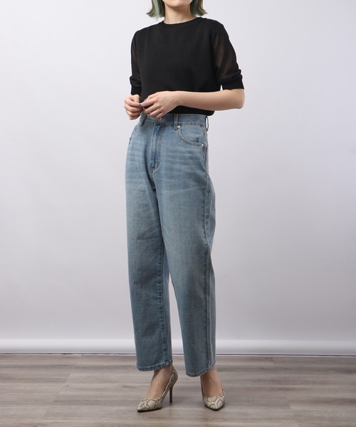 Blasty（ブラスティー）の「BLASTY ストレートデニムパンツ（デニムパンツ・レディース・ライトインディゴブルー・S/M）」の2枚目の写真