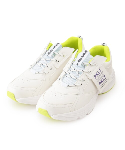 PINK-latte（ピンクラテ）の「ロゴテープスニーカー（スニーカー・キッズ・オフホワイト/ブラック・01/02/03）」の10枚目の写真