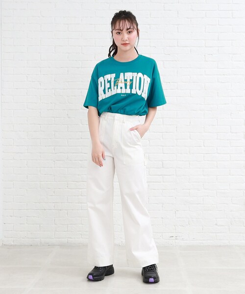 PINK-latte（ピンクラテ）の「ロゴテープスニーカー（スニーカー・キッズ・オフホワイト/ブラック・01/02/03）」の12枚目の写真