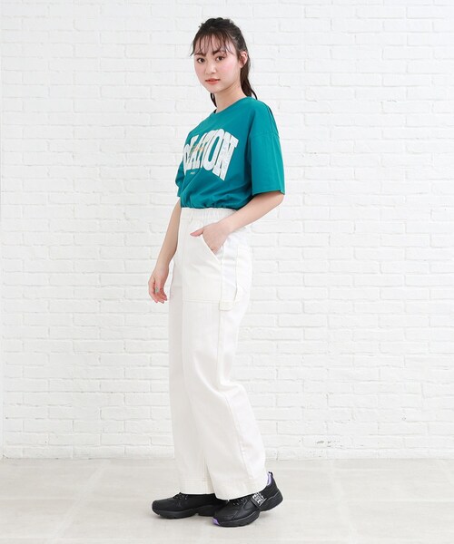 PINK-latte（ピンクラテ）の「ロゴテープスニーカー（スニーカー・キッズ・オフホワイト/ブラック・01/02/03）」の13枚目の写真