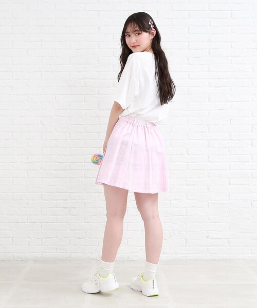 PINK-latte（ピンクラテ）の「ロゴテープスニーカー（スニーカー・キッズ・オフホワイト/ブラック・01/02/03）」の16枚目の写真