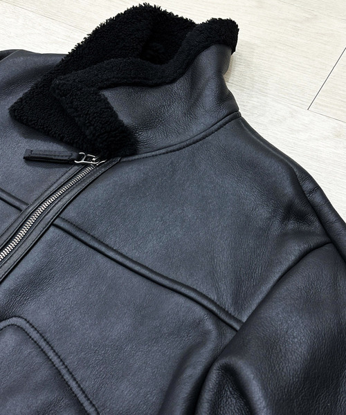 KIIT（キート）の「KIIT キート / ZIP UP SHEARING BLOUSON ジップアップシャーリングブルゾン ムートンジャケット / KIP-Y99-700（ブルゾン・メンズ・イエロー系その他/グレー系その他/ブラック×ブラック・1/2/3）」の5枚目の写真