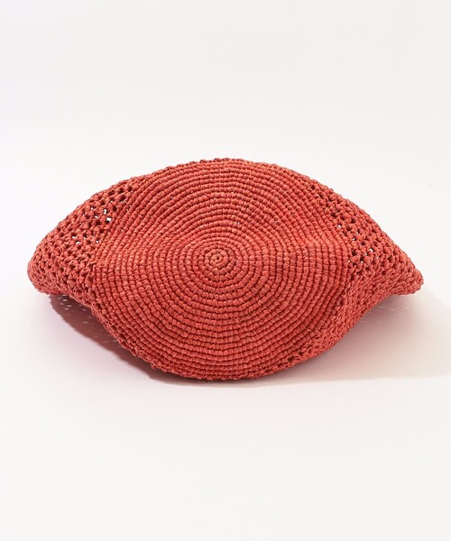 Sans Arcidet(サンアルシデ)の「Sans Arcidet LAPITY MEDIUM LACY ラフィア バッグ(かごバッグ・レディース・レッド/ライトベージュ・FREE)」の8枚目の写真