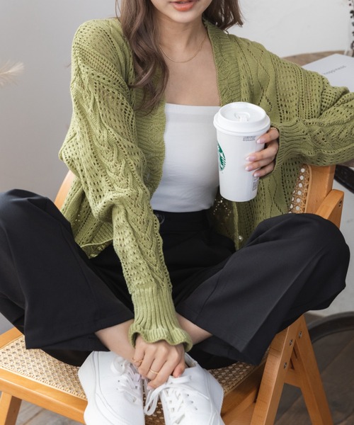 ad thie（アドティエ）の「★今なら490円！★センタープレス ストレート スラックス（スラックス・レディース・アイボリー/ピンクベージュ/マスタード/ブラック/ダークブラウン・M/S）」の13枚目の写真