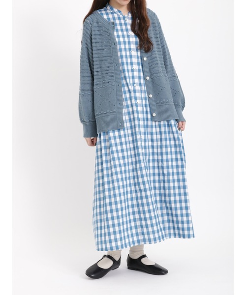 sm2rhythm（サマンサモスモスリズム）の「ギンガムチェックワンピース（ワンピース・レディース・ブラック/ピンク/ブルー・ﾌﾘ-）」の4枚目の写真