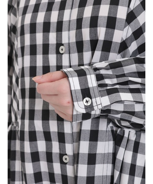 sm2rhythm（サマンサモスモスリズム）の「ギンガムチェックワンピース（ワンピース・レディース・ブラック/ピンク/ブルー・ﾌﾘ-）」の19枚目の写真