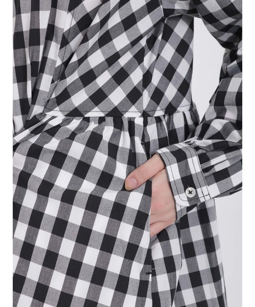 sm2rhythm（サマンサモスモスリズム）の「ギンガムチェックワンピース（ワンピース・レディース・ブラック/ピンク/ブルー・ﾌﾘ-）」の6枚目の写真