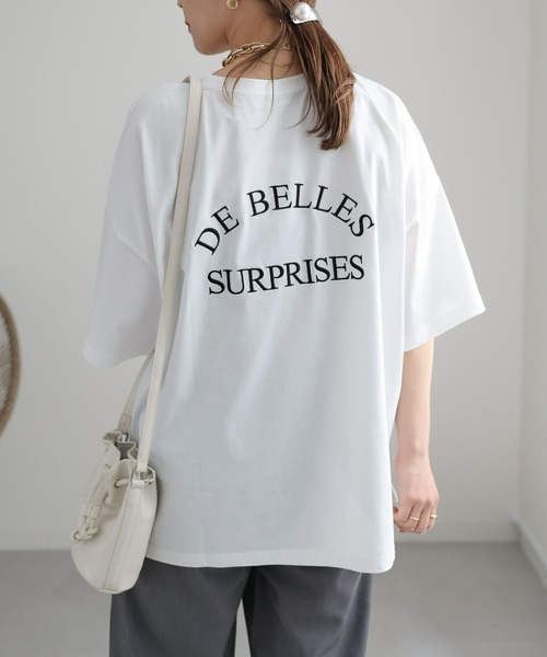 ap retro（アプレトロ）の「ビッグシルエットデザイン　ロゴプリントTEE（Tシャツ/カットソー・レディース・オフホワイト/ブラック/オートミール・FREE）」の16枚目の写真