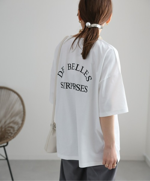 ap retro（アプレトロ）の「ビッグシルエットデザイン　ロゴプリントTEE（Tシャツ/カットソー・レディース・オフホワイト/ブラック/オートミール・FREE）」の17枚目の写真