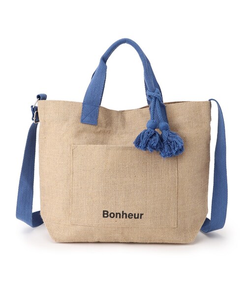 SHOO・LA・RUE(シューラルー)の「◆【2WAY】ざっくりジュートショルダー(ショルダーバッグ・レディース・ブラック/イエロー/ブルー/ブラック系・00)」の3枚目の写真