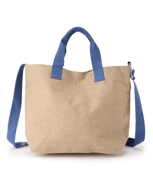 SHOO・LA・RUE(シューラルー)の「◆【2WAY】ざっくりジュートショルダー(ショルダーバッグ・レディース・ブラック/イエロー/ブルー/ブラック系・00)」の7枚目の写真