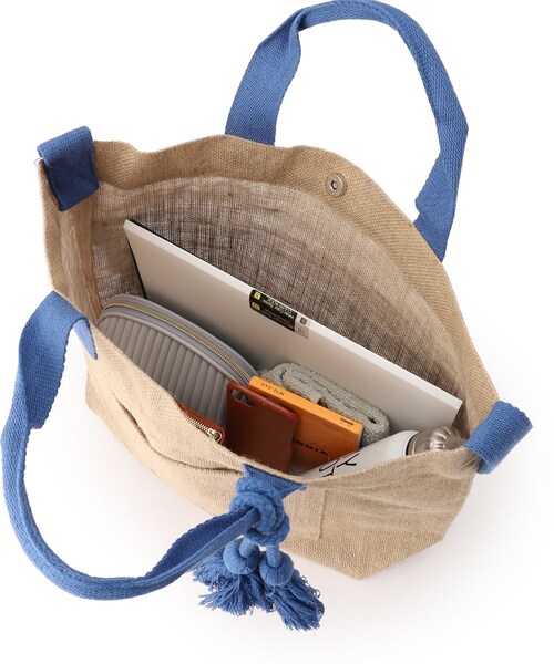 SHOO・LA・RUE(シューラルー)の「◆【2WAY】ざっくりジュートショルダー(ショルダーバッグ・レディース・ブラック/イエロー/ブルー/ブラック系・00)」の13枚目の写真