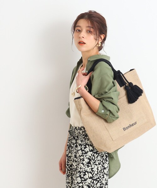 SHOO・LA・RUE(シューラルー)の「◆【2WAY】ざっくりジュートショルダー(ショルダーバッグ・レディース・ブラック/イエロー/ブルー/ブラック系・00)」の18枚目の写真