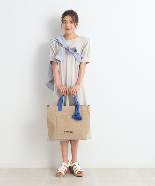 SHOO・LA・RUE(シューラルー)の「◆【2WAY】ざっくりジュートショルダー(ショルダーバッグ・レディース・ブラック/イエロー/ブルー/ブラック系・00)」の19枚目の写真