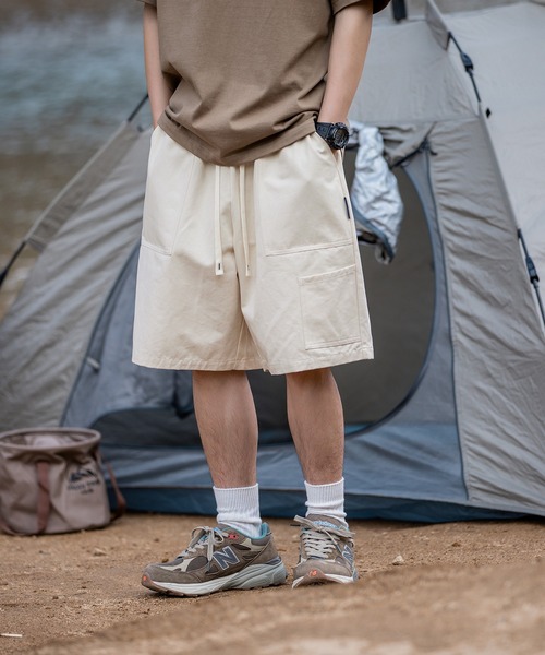 セール】【HOOK】ビッグポケットハーフカーゴパンツ（カーゴパンツ