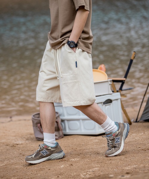 HOOK(フック)の「【HOOK】ビッグポケットハーフカーゴパンツ (SS)(カーゴパンツ・メンズ・ブラック/ライトベージュ/ダークベージュ/ブラウン・M/L/XL/XXL)」の9枚目の写真