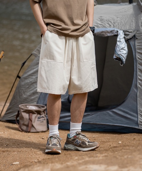 HOOK(フック)の「【HOOK】ビッグポケットハーフカーゴパンツ (SS)(カーゴパンツ・メンズ・ブラック/ライトベージュ/ダークベージュ/ブラウン・M/L/XL/XXL)」の8枚目の写真