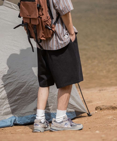 HOOK(フック)の「【HOOK】ビッグポケットハーフカーゴパンツ (SS)(カーゴパンツ・メンズ・ブラック/ライトベージュ/ダークベージュ/ブラウン・M/L/XL/XXL)」の10枚目の写真