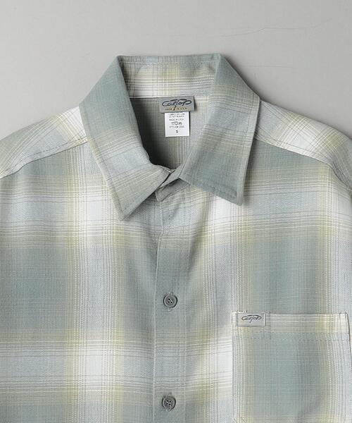 BEAUTY&YOUTH UNITED ARROWS（ビューティーアンドユースユナイテッドアローズ）の「＜CalTop＞ OMBRE CHECK SHORT SLEEVE SHIRT/シャツ（シャツ/ブラウス・メンズ・ライトグレー/ブラック・M/S）」の4枚目の写真