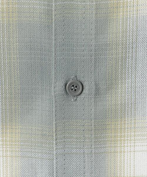 BEAUTY&YOUTH UNITED ARROWS（ビューティーアンドユースユナイテッドアローズ）の「＜CalTop＞ OMBRE CHECK SHORT SLEEVE SHIRT/シャツ（シャツ/ブラウス・メンズ・ライトグレー/ブラック・M/S）」の8枚目の写真