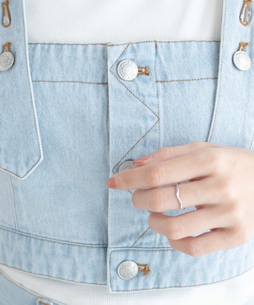 WEGO(ウィゴー)の「WEGO/【セットアップ対応】ボタンデニムビスチェ(キャミソール・レディース・ライトインディゴブルー/インディゴブルー・FREE)」の17枚目の写真