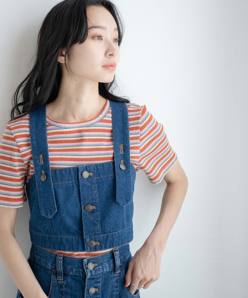 WEGO(ウィゴー)の「WEGO/【セットアップ対応】ボタンデニムビスチェ(キャミソール・レディース・ライトインディゴブルー/インディゴブルー・FREE)」の13枚目の写真