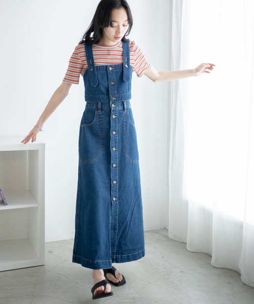 WEGO(ウィゴー)の「WEGO/【セットアップ対応】ボタンデニムビスチェ(キャミソール・レディース・ライトインディゴブルー/インディゴブルー・FREE)」の19枚目の写真