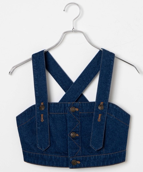 WEGO(ウィゴー)の「WEGO/【セットアップ対応】ボタンデニムビスチェ(キャミソール・レディース・ライトインディゴブルー/インディゴブルー・FREE)」の18枚目の写真