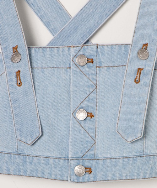 WEGO(ウィゴー)の「WEGO/【セットアップ対応】ボタンデニムビスチェ(キャミソール・レディース・ライトインディゴブルー/インディゴブルー・FREE)」の20枚目の写真
