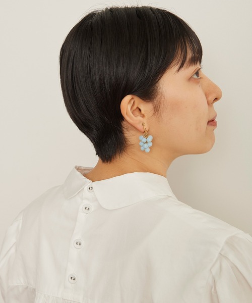 Dot&Stripes CHILD WOMAN(ドットアンドストライプス チャイルドウーマン)の「キャンディービーズ イヤリング(イヤリング・レディース・アイボリー/サックスブルー/ピンク・FREE)」の10枚目の写真