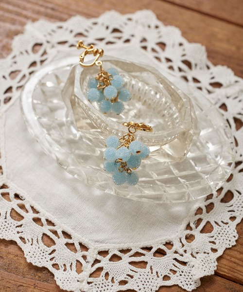 Dot&Stripes CHILD WOMAN(ドットアンドストライプス チャイルドウーマン)の「キャンディービーズ イヤリング(イヤリング・レディース・アイボリー/サックスブルー/ピンク・FREE)」の12枚目の写真