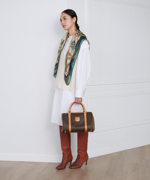 INED（イネド）の「圧縮スムースVネックベスト【セットアップ対応】（ベスト・レディース・ネイビー/オフホワイト・9号）」の3枚目の写真