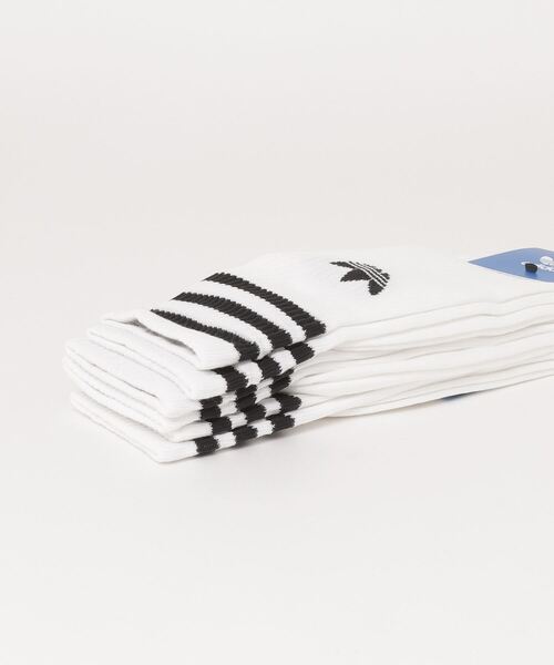 adidas（アディダス）の「adidas SOLID CREW SOCK / アディダス ソリッド クルー ソックス（ソックス/靴下・メンズ・ホワイト・S/M/L）」の2枚目の写真