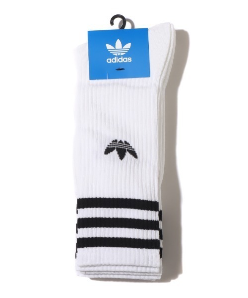 adidas（アディダス）の「adidas SOLID CREW SOCK / アディダス ソリッド クルー ソックス（ソックス/靴下・メンズ・ホワイト・S/M/L）」の4枚目の写真