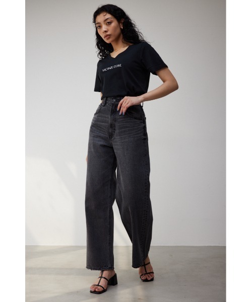 AZUL by moussy(アズールバイマウジー)の「VACANZE ESTIVE V/N LOGO Tシャツ/バガンゼエスティブVネックロゴTシャツ(Tシャツ/カットソー・レディース・ダークオレンジ/ブラック/ホワイト・MEDIUM/SMALL)」の16枚目の写真