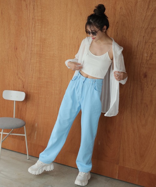 LAFFMO(ラフモ)の「フード付きボリュームスリーブシアーパーカー(パーカー・レディース・ブラック/ホワイト・FREE)」の14枚目の写真