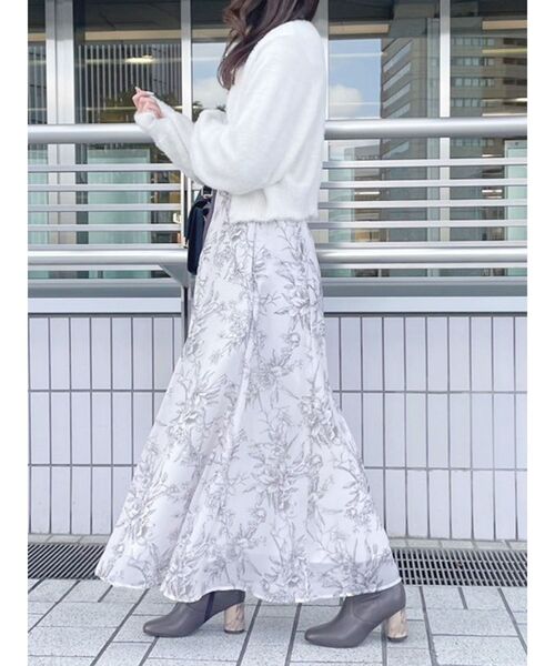 セール】ロングスリーブミニシャギーニットカーディガン