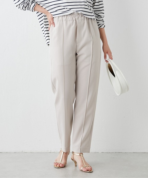 Drawing Numbers（ドローイング ナンバーズ）の「【Drawing Numbers】ドライツイルテーパードパンツ（スラックス・レディース・ブラック/ベージュ/カーキ・38/36）」の2枚目の写真