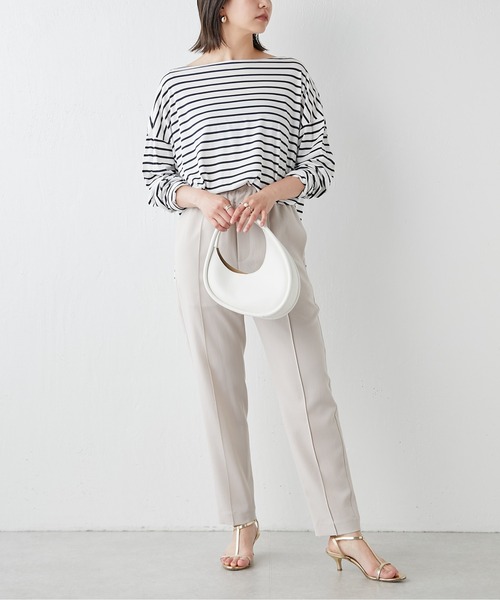 Drawing Numbers（ドローイング ナンバーズ）の「【Drawing Numbers】ドライツイルテーパードパンツ（スラックス・レディース・ブラック/ベージュ/カーキ・38/36）」の20枚目の写真