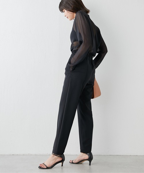 Drawing Numbers（ドローイング ナンバーズ）の「【Drawing Numbers】ドライツイルテーパードパンツ（スラックス・レディース・ブラック/ベージュ/カーキ・38/36）」の15枚目の写真